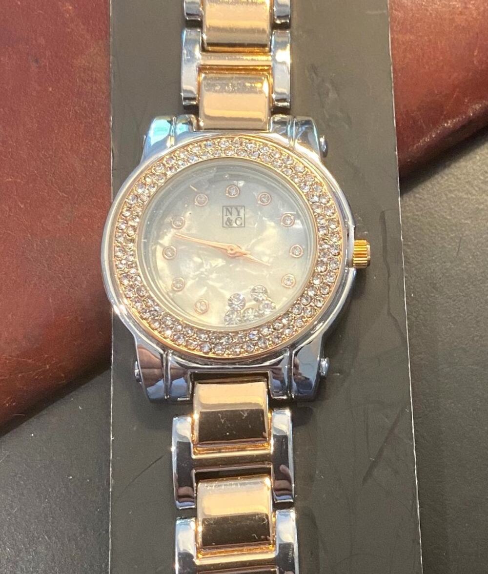 NEW Women's NY&C 32mm Watch, MOP Face, Crystal Accents